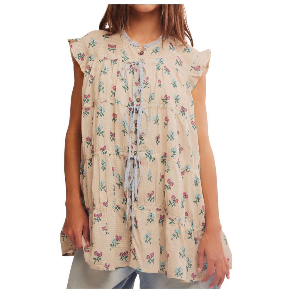 NEW Free People Sundown Print Tunic Dress Size XS - Picture 6 of 16